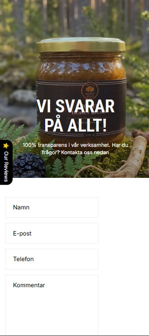 Mobil kontaktsida — Vi svarar på allt, med kontaktformulär