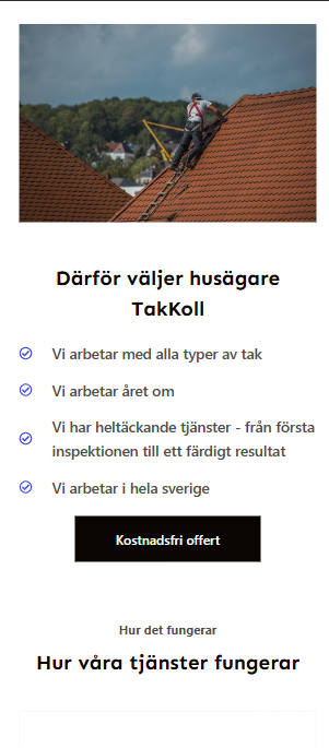TakKoll mobil — därför väljer husägare TakKoll, med kostnadsfri offert